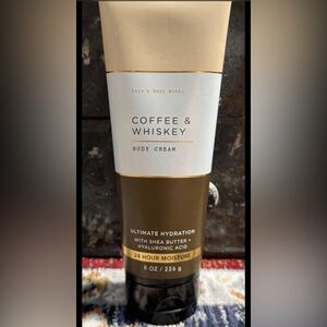 Bath & Body Works Coffee & Whiskey Body Cream - Brown & White